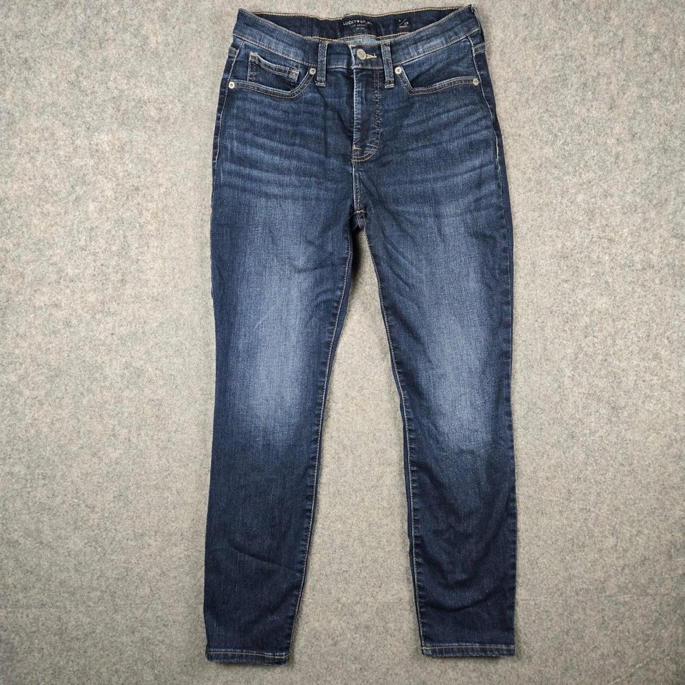 Lucky Brand Ava Super Skinny Jeans Womens 6/28 Blue‎ Mid Rise Ankle Denim Pant
